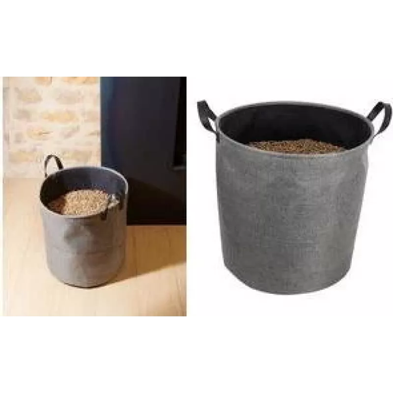 EDA granulių laikymo maišas, 60 litrų, tamsiai pilkas, 30 kg talpa, veltinis, sulankstomas, su nešimo rankenomis 010488 G/NO
