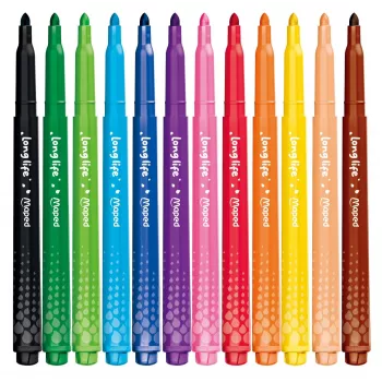 Maped Color'Peps Long Life flomasteriai, įvairių spalvų, 12 vnt. (844000)