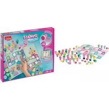 Maped Creativ Princess savaiminio spausdinimo antspaudų rinkinys, 6 antspaudai, plastikas, kartoninė dėžutė, įvairių spalvų rašalas 907072