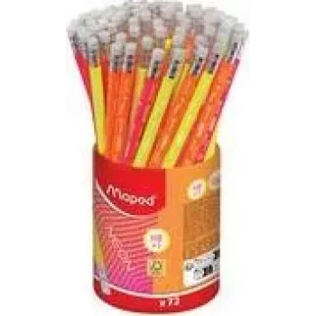 Maped Neon HB grafitinis pieštukas su trintuku, trikampis, 72 vnt. dėkle 853789FC