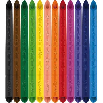 Maped COLOR'PEPS INFINITY trikampių spalvotų pieštukų rinkinys, 12 skirtingų spalvų, tarnauja 10x ilgiau, 100% pigmento šerdis, daugkartinio naudojimo dėklas 861602