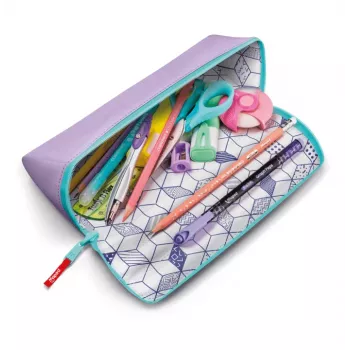 Maped XXL Classic Pastel Sweet Purple trikampis penalas su itin plačiu atidarymu ir dvipusiu dizainu 931910