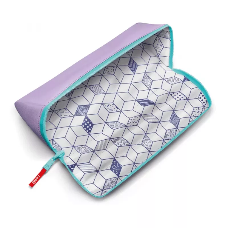 Maped XXL Classic Pastel Sweet Purple trikampis penalas su itin plačiu atidarymu ir dvipusiu dizainu 931910