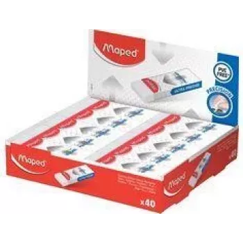 Maped Technic PRECISION plastikinis trintukas, baltas, 40 vnt. dėžutė (126111)