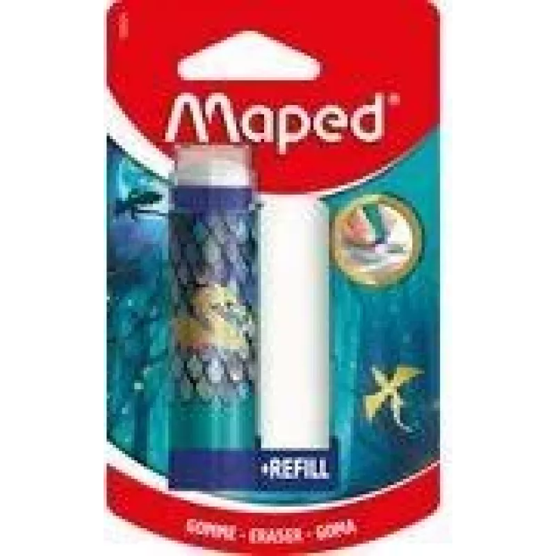 Maped DRAGON išsukamas plastikinis trintukas su papildymu, lūpdažio formatu, blister pakelyje 152024