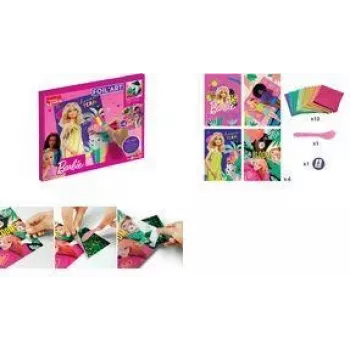 Maped Creativ Foil Art Barbie kūrybinis rinkinys, 18 dalių, metalizuotos folijos amatų rinkinys vaikams nuo 7 metų 907074