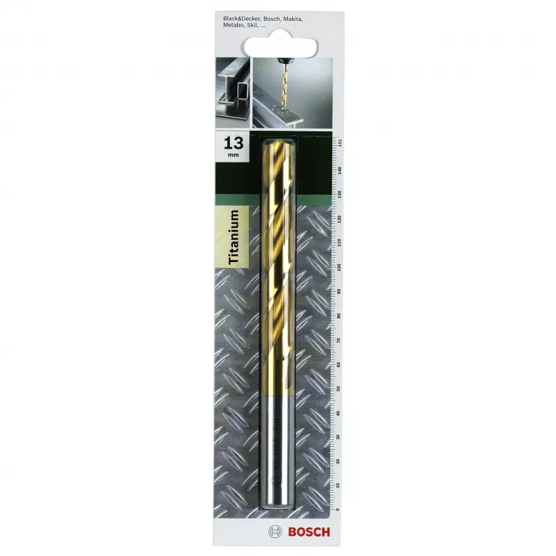 Bosch HSS spiralinis grąžtas 6 mm su TiN danga, DIN 338, cilindriniu kotu, 2609255100