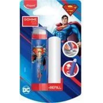 Maped Superman plastikinis trintukas su papildymu, lūpdažio tipo, blister pak.