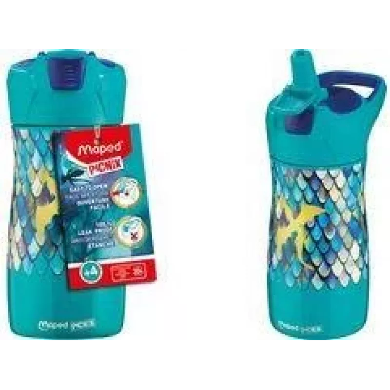 Maped PICNIK vaikiškas nerūdijančio plieno gertuvė 0,43L Dragon Green/Blue 871295
