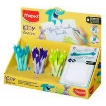 MAPED KIDY Learn trinamas rašiklis su rutuliuku, 0,7 mm, 18 vnt. stendas (229503)