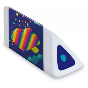 Maped Pyramide PIXEL PARTY plastikinis trintukas, baltas, be ftalatų ir PVC, trikampio pjūvio, 24 vienetų dėžutė 119523