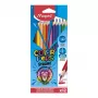 Maped COLOR'PEPS STRONG trikampiai spalvoti pieštukai, 12 skirtingų spalvų, 3,2 mm lūžimui atsparus švinas, kartoninė dėžutė 862712