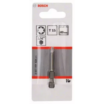 Bosch Torx antgalis T15 Extra Hard E 6.3 25 mm (2607001634)
