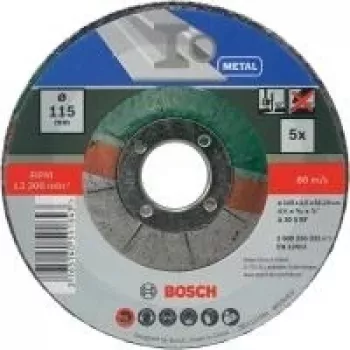 Bosch A 30 S BF pjovimo diskas, 115 mm x 1,0 mm x 22,23 mm, įdubęs centras, 5 vnt. 2609256332