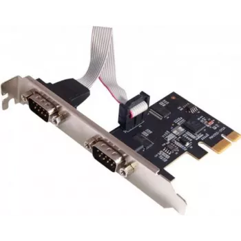 Dexlan 306588 2 prievadų RS232 PCI Express x1 serijinė adapterio plokštė su žemo profilio laikikliu