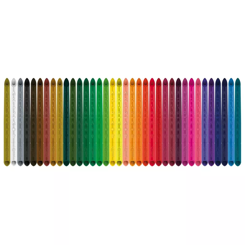 Maped COLOR'PEPS INFINITY trikampės spalvotos pieštukai, 36 skirtingų spalvų, be medienos 100% pigmento šerdis, tarnauja 10x ilgiau, ergonominis dėklas 861623