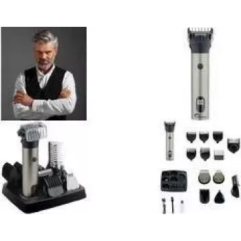 Little Balance 6-in-1 plaukų kirpimo mašinėlė Multi 6 Barber - plaukams, barzdai ir kūnui, su laidu arba be jo, 1 vnt. (8789)