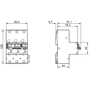 Siemens 5SP33353 Pagrindinės linijos automatinis jungiklis