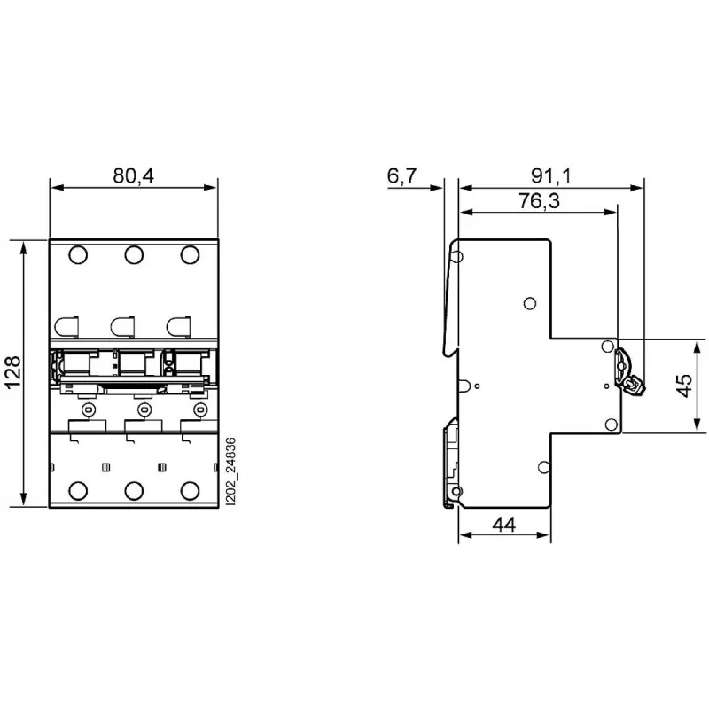 Siemens 5SP33353 Pagrindinės linijos automatinis jungiklis