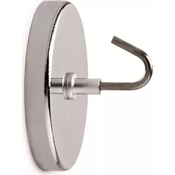 MAUL magnetinis kabliukas su dideliu kabliu, skirta naudoti patalpose, nerūdijantis plienas ir plienas, 52 mm skersmens, universalus kabliukas, plytelėms ir metalui 61555-96
