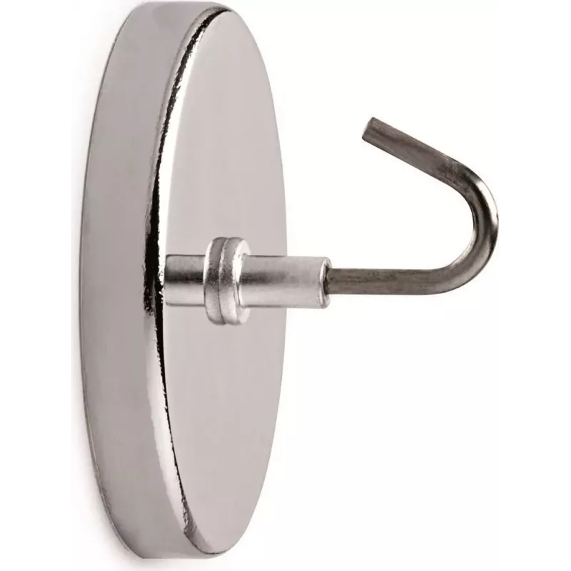 MAUL magnetinis kabliukas su dideliu kabliu, skirta naudoti patalpose, nerūdijantis plienas ir plienas, 52 mm skersmens, universalus kabliukas, plytelėms ir metalui 61555-96