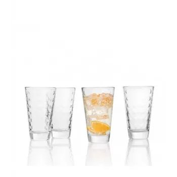 Esmeyer Leonardo OPTIC stiklių rinkinys, 300 ml, vidinis reljefinis dekoras, kūginės formos, 130 mm aukščio, 6 vnt. 410-749