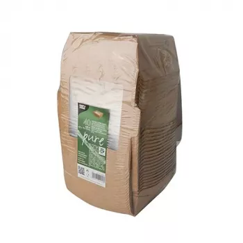 PAPSTAR 87251 vienkartinė maisto dėžutė iš kartono su polilaktido (PLA) danga, ruda