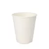 PAPSTAR pure cukranendrių popierinės stiklinės 0,2 L, baltos, 12 vnt., kompostuojamos ir tinkamos mikrobangų krosnelei 89853