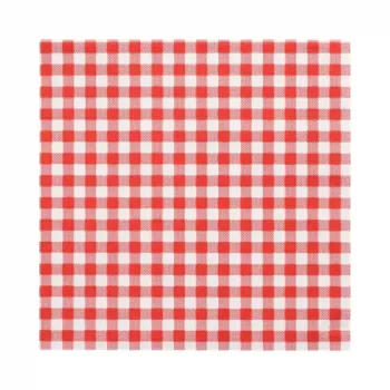PAPSTAR Vichy Check Red popierinės servetėlės, 330 x 330 mm, 3 sluoksnių, 1/4 lankstymo, 20 vienetų 82763