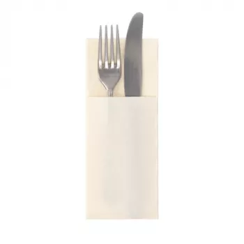 PAPSTAR Royal Collection servetėlių kišenėlė, šampaninė, audinio imitacijos aukščiausios kokybės popierius, 3 sluoksnių, 40 x 40 cm išskleista, 50 vnt. 37328