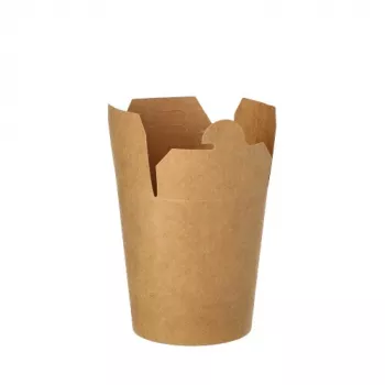 PAPSTAR pure kvadratinė užkandžių dėžutė 230 ml, ruda, FSC sertifikuotas natūralaus pluošto kartonas, bio danga, 1 vnt. 87268