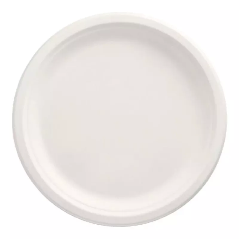 PAPSTAR pure cukranendrių lėkštė, apvali, 260 mm, 50 vnt., kompostuojama, tinkama mikrobangų krosnelei (89738)