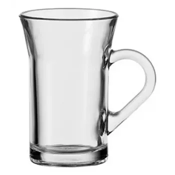 Esmeyer Montana CYLON arbatos stiklinė su rankena, 200 ml, galima plauti indaplovėje, 115 mm aukščio, 6 vienetų rinkinys (410-828)