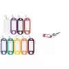 WEDO raktų pakabukas su žiedu, 18 mm skersmens, violetinio plastiko korpusas, balta perrašoma etiketė 262 801808