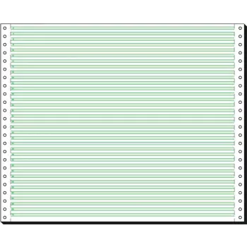 SIGEL 12370 Nepertraukiamoji forma popierius, vienkartinė perforacija, žalios linijos, 305 x 375 mm, 60 g/m², 2000 lapų