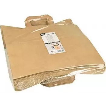 PAPSTAR popierinis nešiojimo maišelis, 320 x 170 x 270 mm, rudojo kraft popieriaus, 70 g/m², 5 kg keliamoji galia, su rankena - 1 vnt. (86449)