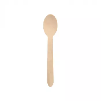 PAPSTAR pure medinis šaukštas, 157 mm, beržo mediena, natūraliai šviesi, 500 vienetų, biologiškai skaidosi 86941