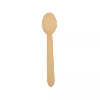 PAPSTAR pure medinis šaukštas, 157 mm, beržo mediena, natūraliai šviesi, 500 vienetų, biologiškai skaidosi 86941