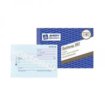 Avery 302 A4 administracinė apskaitos knyga, mėlyna/balta, 96 lapai, 192 puslapiai, specializuotas apskaitos liniuotė, 90 gsm, susiūta
