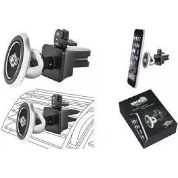 WEDO Dock-it Premium Mini magnetinis automobilinis laikiklis telefonui, juodas/sidabrinis 60 15054