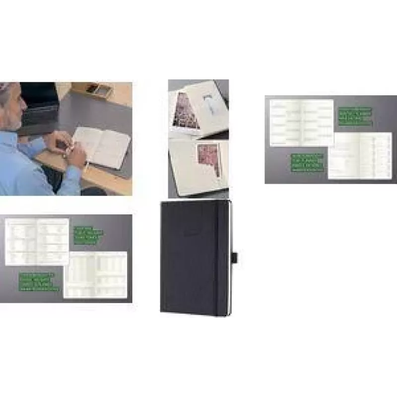 SIGEL Conceptum 2027 A5 savaitinis planeris, juodas, 1 savaitė kairėje + pastabos dešinėje, 148 x 213 mm, siūlinis įrišimas, elastinė juosta, rašiklio kilpa, 2 žymekliai, perforuoti kampai C2714