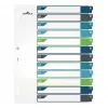 DURABLE 679627 A4+ polipropileno tušti skiriamieji lapai, įvairiaspalviai, portretinė orientacija, 0,27 mm, 11 skylių universalus perforavimas