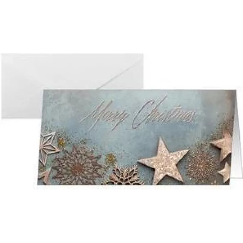 SIGEL DS099 Glamorous Christmas Cards, DIN Long, 10 vnt. atvirukų
