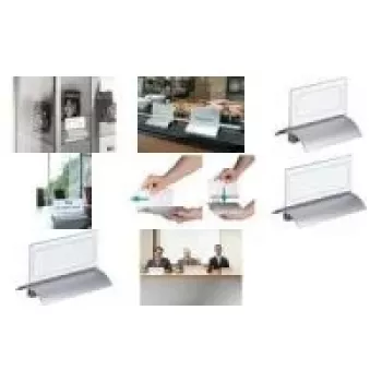 DURABLE PRESENTER DE LUXE stalinė vardo lentelė A4 horizontalus 105x297 mm permatoma 820319