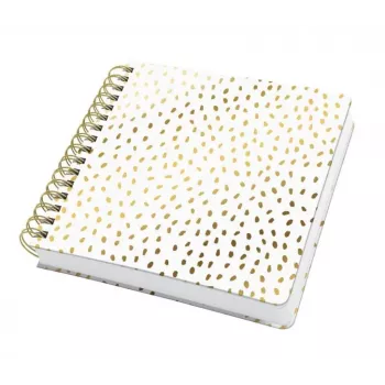 SIGEL Jolie Inspire Square Golden Rain spiralinis sąsiuvinis A5 kvadrato formos tuščiais lapais 120gsm JQ100