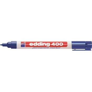 Edding 400 Permanentinis Žymeklių Rinkinys - Juodas, Raudonas, Mėlynas, Žalias - Apvalus Antgalis 1,5-3mm - Atsparus Vandeniui ir Šviesai 4-400-4-1999