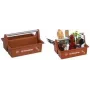 allit McPlus Carry Grillmeister nešiojimo dėklas rudas su aliuminio rankena, 2 dideli skyriai 8500908000