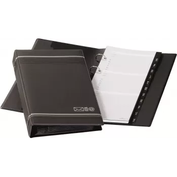 DURABLE TELINDEX Telefonų sąrašo žiedinis segtuvas 145x255 mm, juodas 237558