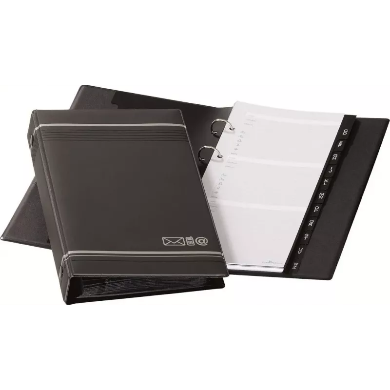 DURABLE TELINDEX Telefonų sąrašo žiedinis segtuvas 145x255 mm, juodas 237558