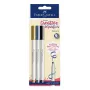 Faber-Castell Goldfaber Creative Marker rinkinys, 3 vnt., vandeniniai, teptuko antgalis, skirtingos spalvos (juoda, pilka, balta), blister pakelyje 160905